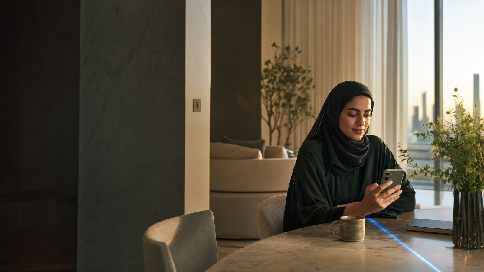 A patient beginning her connected care journey at home